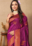 Vsaree Maroon Soft Silk Saree With Heavy Rich Pallu And Zari Weaving Work With Blouse