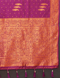 Vsaree Maroon Soft Silk Saree With Heavy Rich Pallu And Zari Weaving Work With Blouse