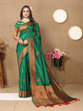 Vsaree Light Green Soft Silk Saree With Heavy Rich Pallu And Zari Weaving Work With Blouse