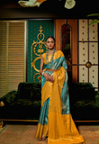 Designer Banarasi Silk Golden Border With Banarasi Design Saree And Blouse