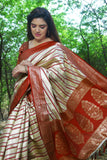 Designer Banarasi Leheriya Design Soft Silk Saree With Pure Golden Zari Border