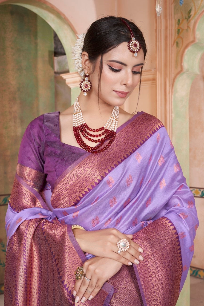 Vsaree Wine Kanjivaram Silk Saree With Designer Zari Weaving Border And Blouse