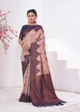 Vsaree Light Purple Kanjivaram Silk Saree With Designer Zari Weaving Border And Blouse