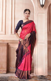 Vsaree Red Kanjivaram Silk Saree With Designer Zari Weaving Border And Blouse