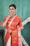 Vsaree Red Faux Kanjivaram Silk Saree With Designer Zari Weaving Border And Blouse