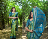 Designer Banarasi Leheriya Design Soft Silk Saree With Pure Golden Zari Border