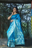 Banarasi Silk With Weaving Golden Border Saree And Designer Blouse