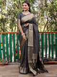 Bandhani Silk Saree with Bandhej Work Multi Color Silk Saree With Rich Zari Border & Tussal  By Vsaree