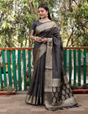 Bandhani Silk Saree with Bandhej Work Multi Color Silk Saree With Rich Zari Border & Tussal  By Vsaree