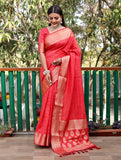 Bandhani Silk Saree with Bandhej Work Multi Color Silk Saree With Rich Zari Border & Tussal  By Vsaree