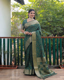 VSaree Multi Color Bandhej Patola Silk Saree For Woman Party Wear And Festival Saree