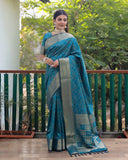 VSaree Multi Color Bandhej Patola Silk Saree For Woman Party Wear And Festival Saree