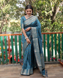 Vsaree Multi Color Bandhej Patola Silk Saree Kanchi Borders And Contrast Zari Weaving Borders VSaree For Woman