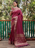 Bandhani Silk Saree with Bandhej Work Multi Color Silk Saree With Rich Zari Border & Tussal  By Vsaree