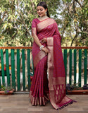 Bandhani Silk Saree with Bandhej Work Multi Color Silk Saree With Rich Zari Border & Tussal  By Vsaree