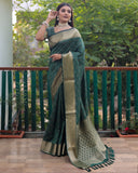 Multi Color Bandhej Patola Silk Saree Kanchi Borders And Contrast Zari Weaving Borders VSaree For Woman