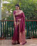 Multi Color Bandhej Patola Silk Saree Kanchi Borders And Contrast Zari Weaving Borders VSaree For Woman