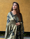 Indian Bandhej Silk Saree Wedding Party Clothing Trending Vsaree For Woman