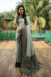 Vsaree Peacock Design Copper Zari Weaving Kanjivaram Silk Saree With Attrective Blouse And Rich Pallu