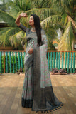 Vsaree Peacock Design Copper Zari Weaving Kanjivaram Silk Saree With Attrective Blouse And Rich Pallu