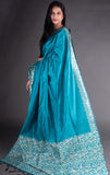 Vsaree Sky Blue Raw Silk Saree With Rich Pallu and Contrast Blouse Piece For Women