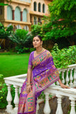 Vsaree Purple  Pashmina Silk Weaving Saree Pattern With Extraordinary Sunning Pallu With Blouse For Women