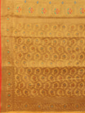 Vsaree Yellow Linen Cotton Saree Zari Weaving Border And Fancy Pallu With Blouse