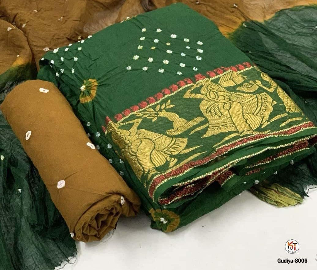 Zooara Green Color Cotton Function And Wedding Dress Matrials With Bottom And Dupatta