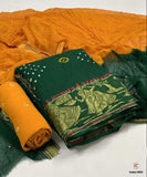 Zooara Yellow Color Cotton Function And Wedding Dress Matrials With Bottom And Dupatta