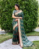 Vsaree Multi Color Designer Patola Paithani Saree With Rich Pallu And Blouse