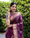 Vsaree Multi Color Designer Patola Paithani Saree With Rich Pallu And Blouse