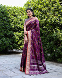 Vsaree Multi Color Designer Patola Paithani Saree With Rich Pallu And Blouse