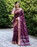 Vsaree Multi Color Designer Patola Paithani Saree With Rich Pallu And Blouse