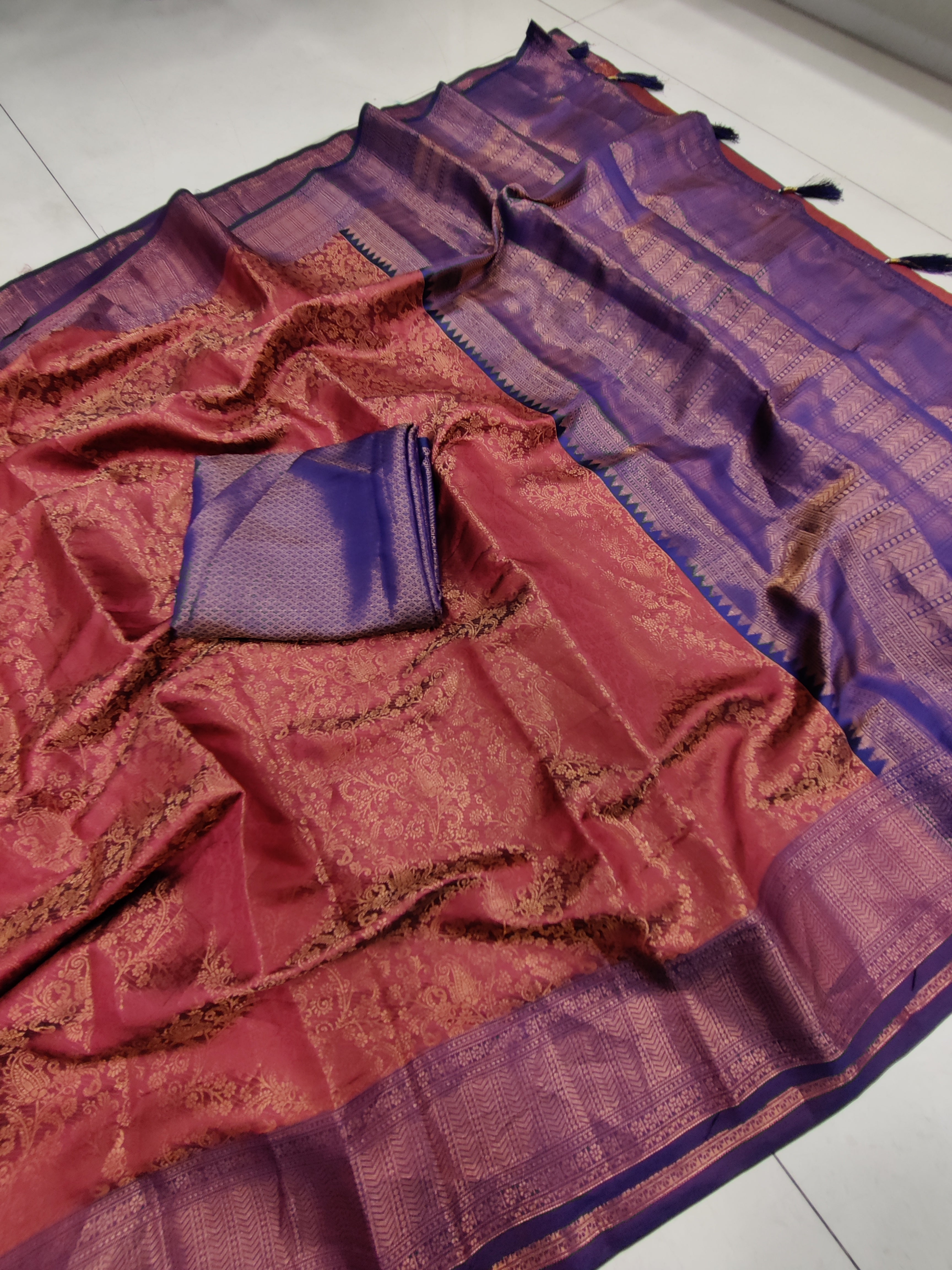 Vsaree Designer Banarasi Silk Saree With Designer Rich Pallu And Blouse