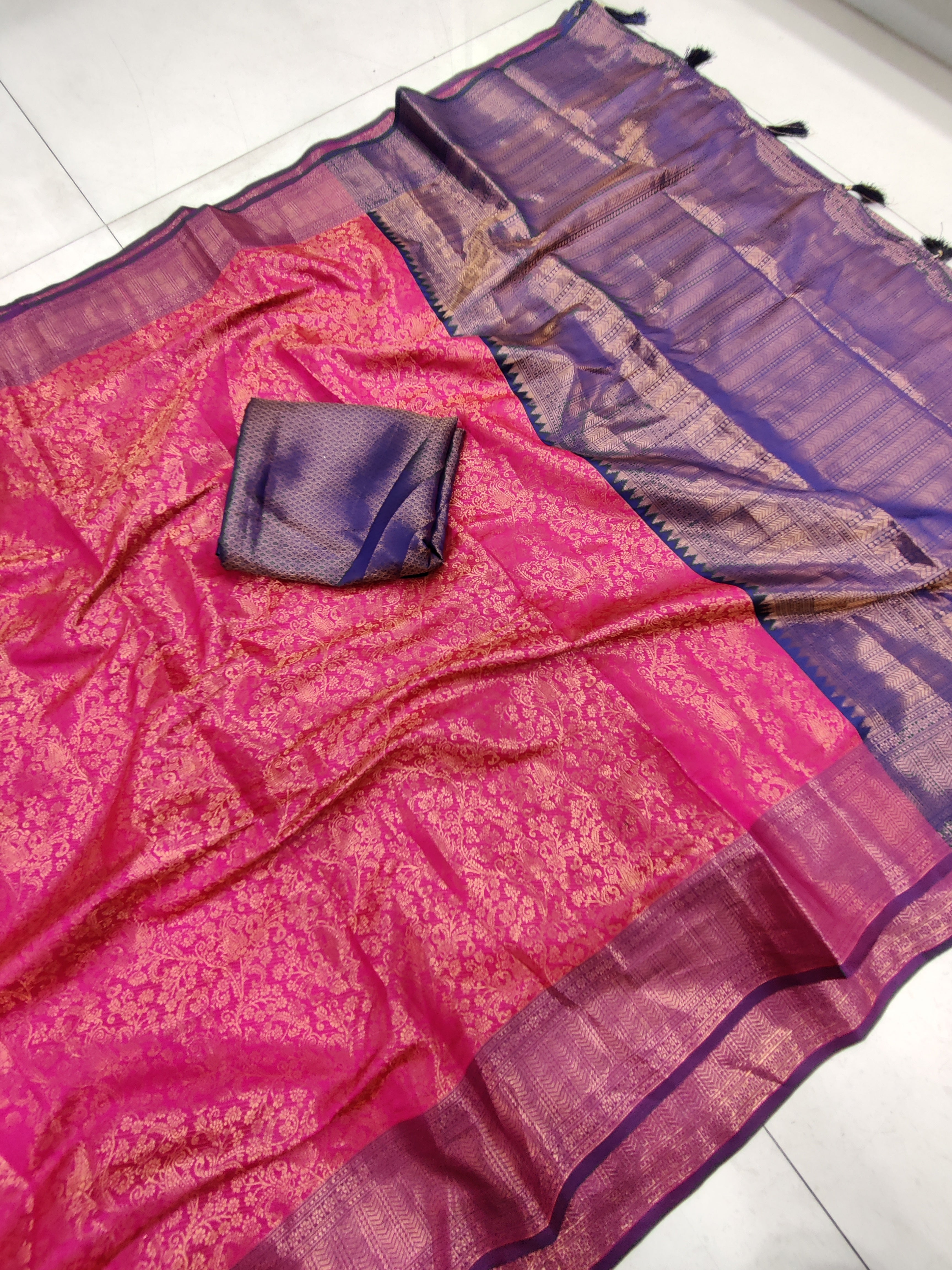 Vsaree Designer Banarasi Silk Saree With Designer Rich Pallu And Blouse