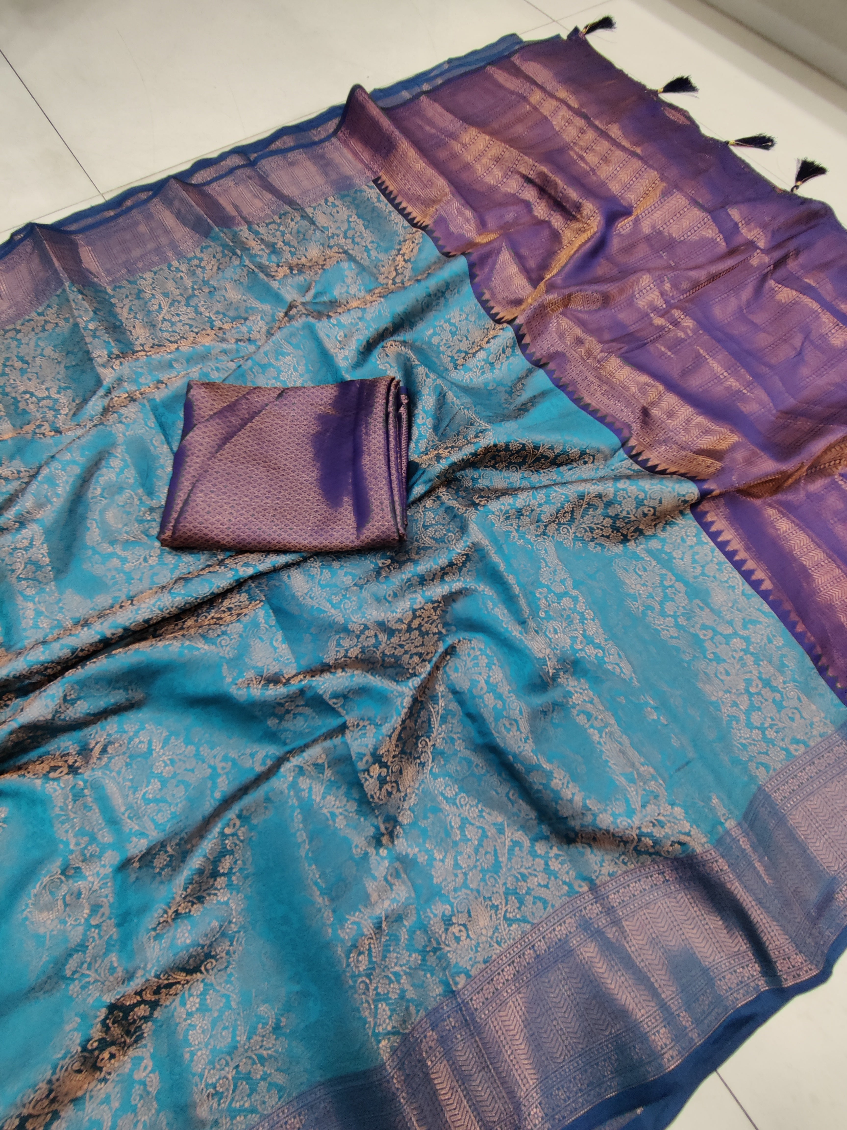 Vsaree Designer Banarasi Silk Saree With Designer Rich Pallu And Blouse