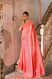 Vsaree Red Raw Silk Saree With All over weaving Butties And weving pallu and Blouse