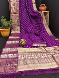 Kanjivaram Bandhani Design Soft Silk Wedding Wear Saree with Rich Pallu