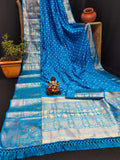 Kanjivaram Bandhani Design Soft Silk Wedding Wear Saree with Rich Pallu