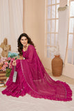 Vsaree Pink Benglory Pre-Stitched  Saree And Havy Rich Pallu With Blouse piece