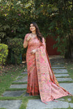 Pashmina Weaving Soft Cotton Silk With Heavy Border And Designer Saree And Blouse