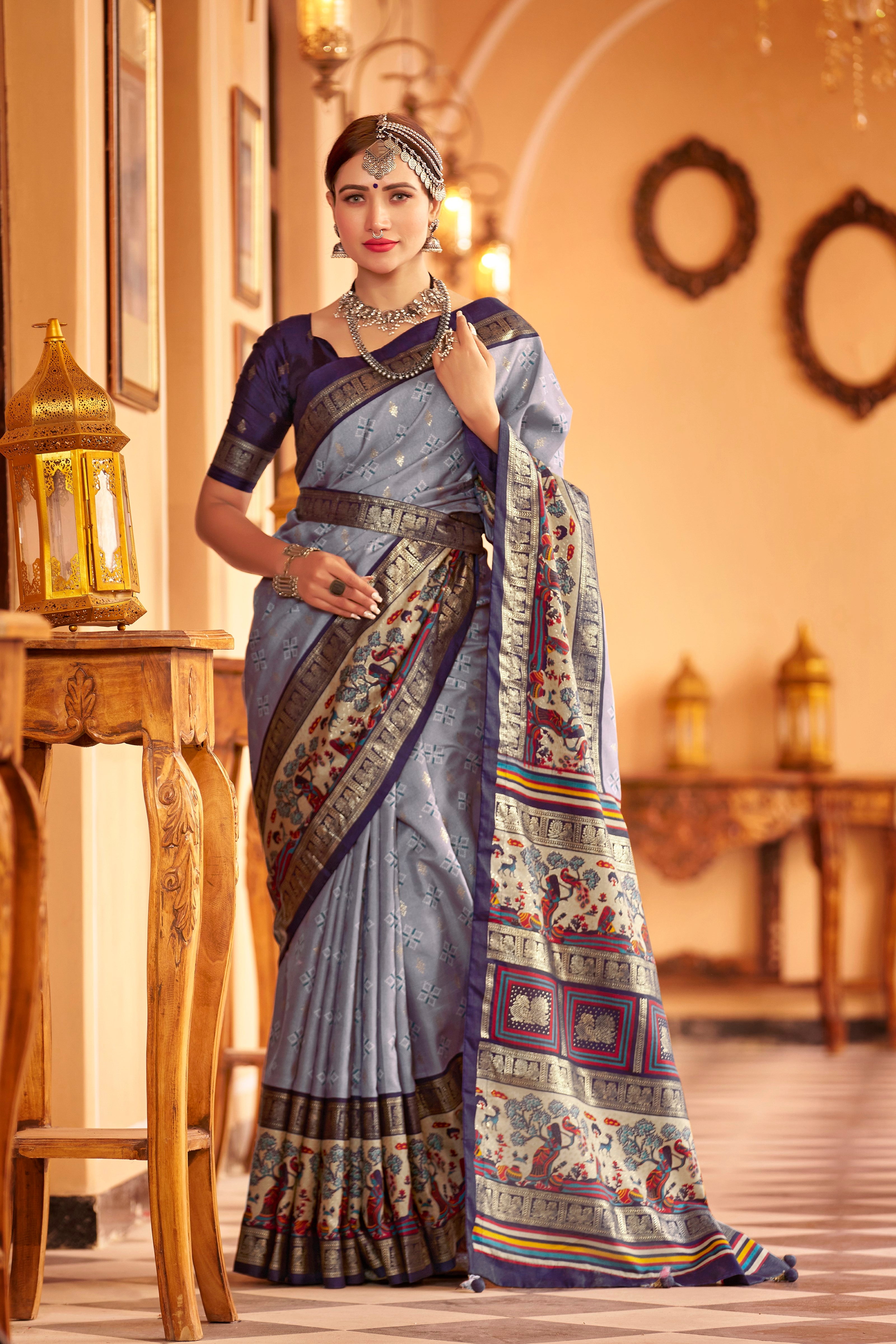 Vsaree Kanjivaram Soft Silk Saree With Zari Weaving Borders And Heavy Rich Pallu