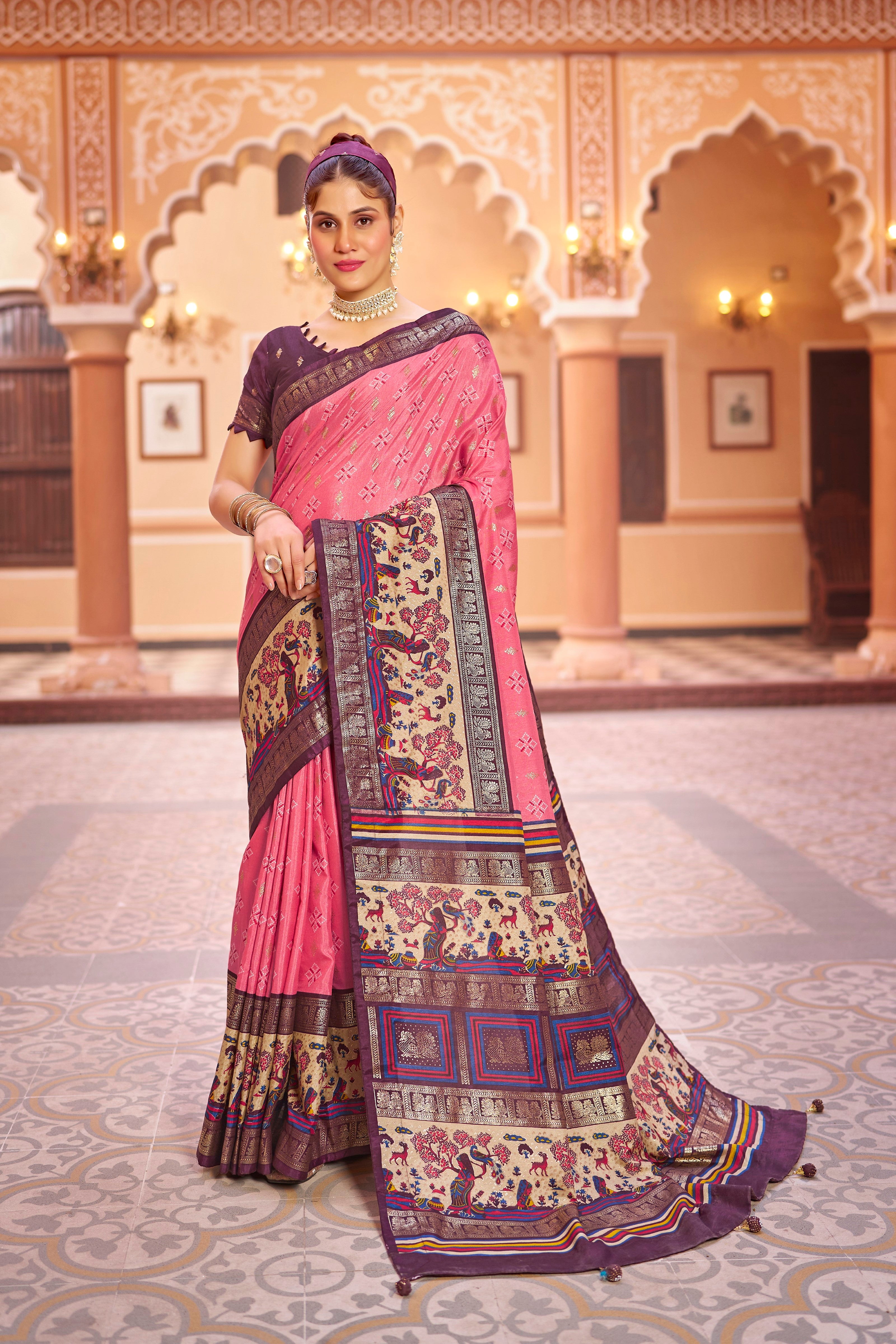 Vsaree Kanjivaram Soft Silk Saree With Zari Weaving Borders And Heavy Rich Pallu