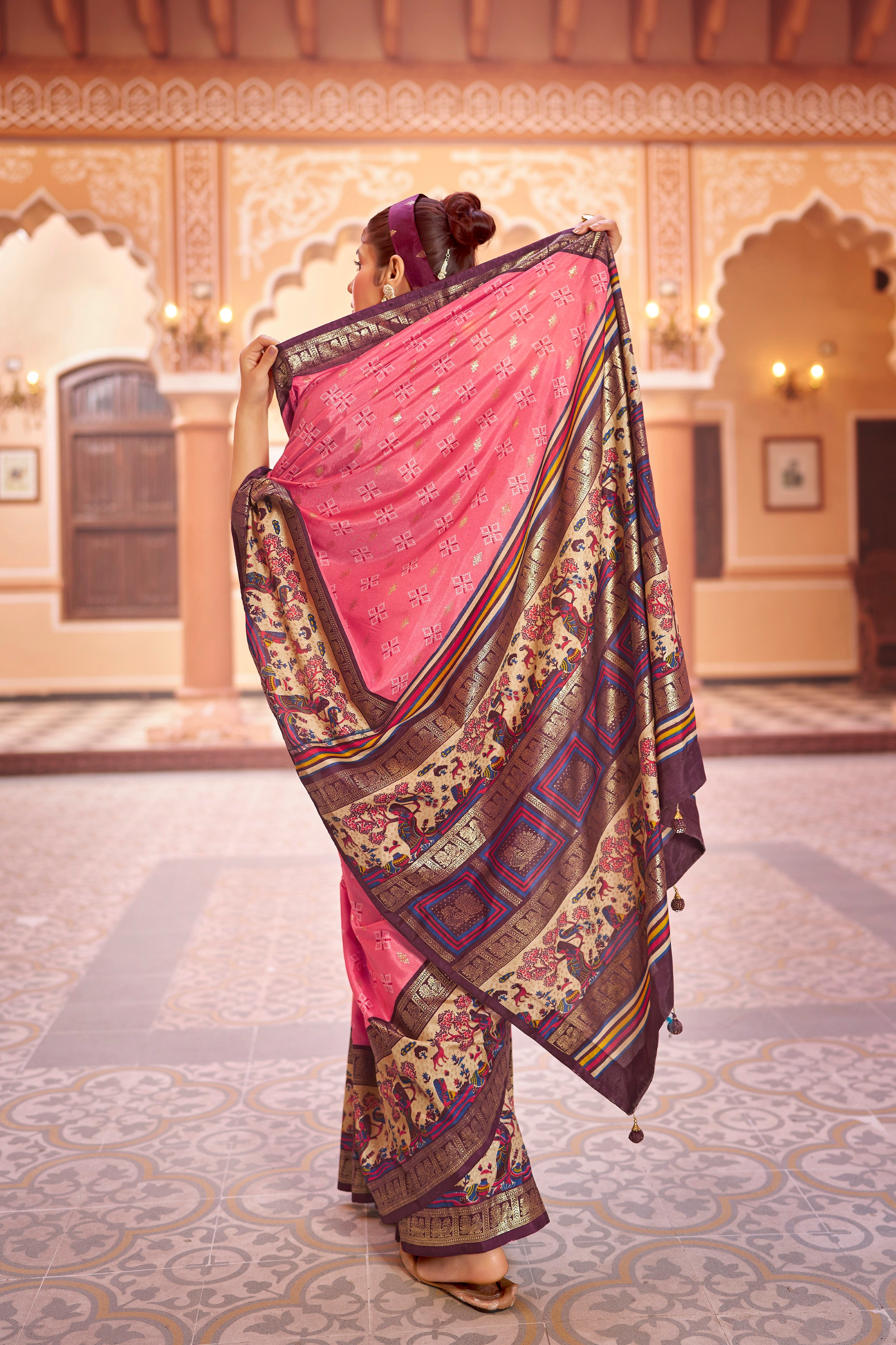 Vsaree Kanjivaram Soft Silk Saree With Zari Weaving Borders And Heavy Rich Pallu