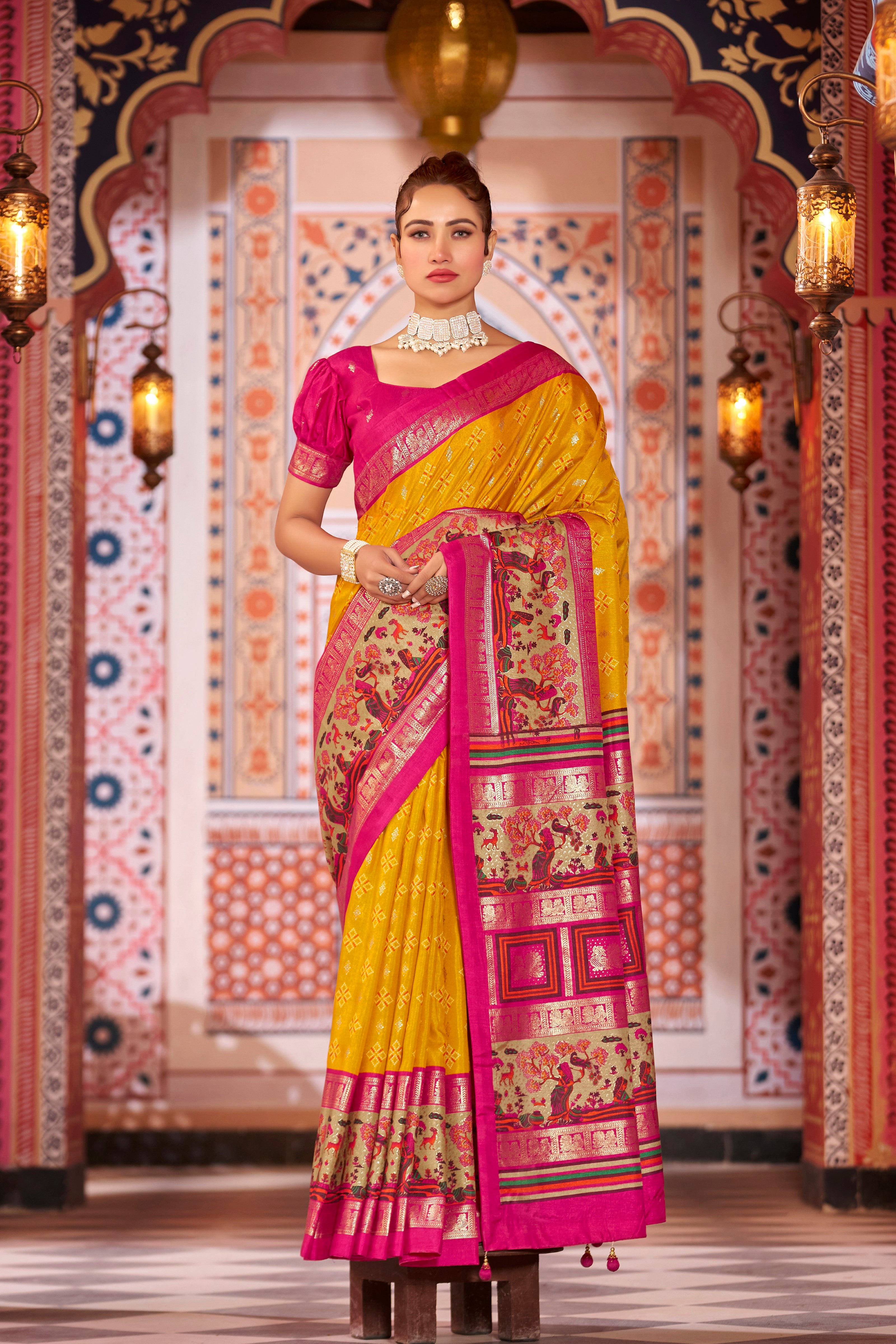 Vsaree Kanjivaram Soft Silk Saree With Zari Weaving Borders And Heavy Rich Pallu