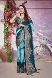 Designer Bandhani Soft Silk Saree And Pure Golden Zari Border With Heavy Rich Pallu