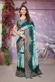 Designer Bandhani Soft Silk Saree And Pure Golden Zari Border With Heavy Rich Pallu