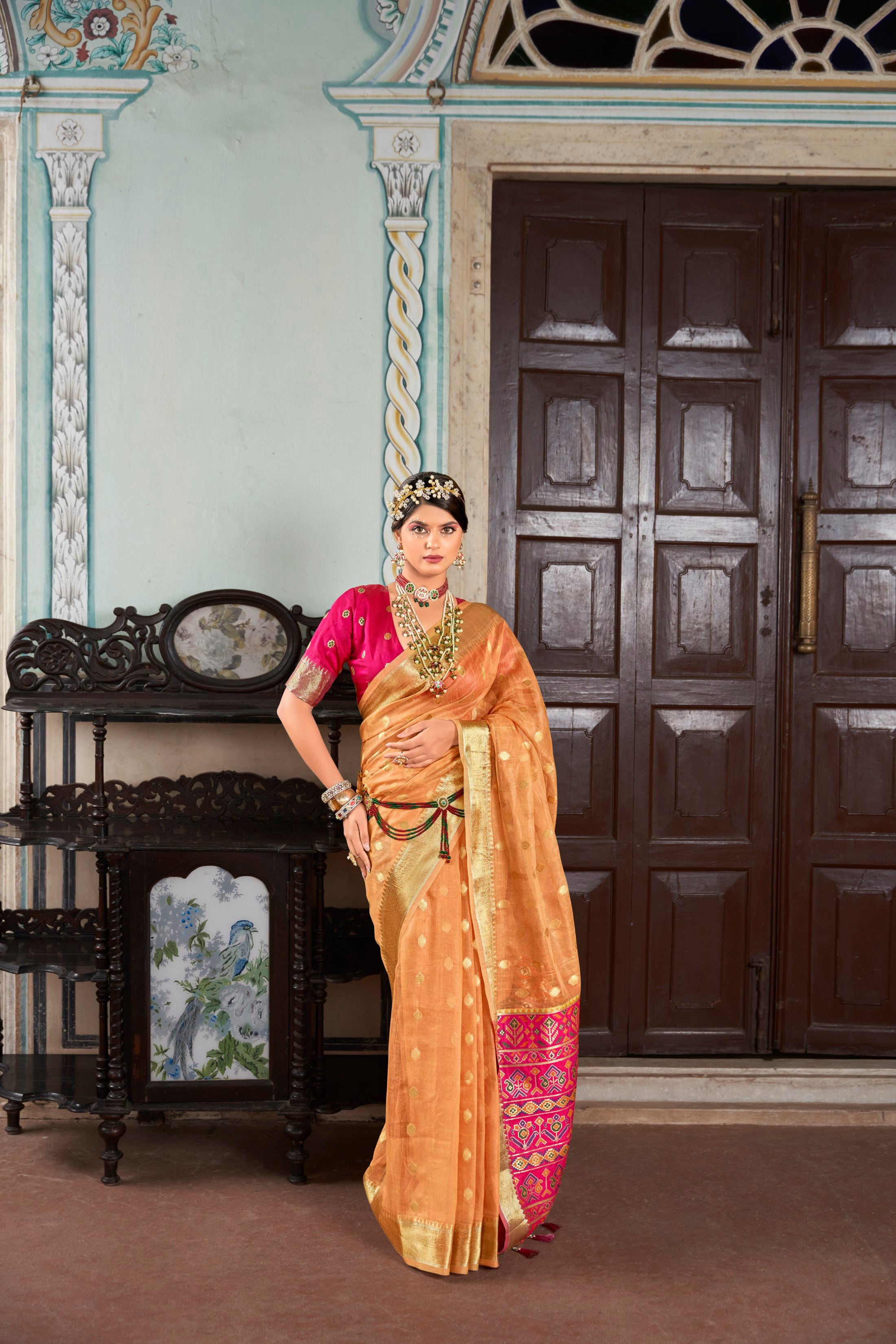 Vsaree Printed Design Soft Silk Saree With Rich Designer Pallu And Blouse