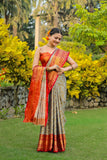 Designer Banarasi Design Soft Silk Saree With Pure Golden Zari Border And Blouse