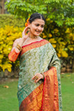 Designer Banarasi Design Soft Silk Saree With Pure Golden Zari Border And Blouse